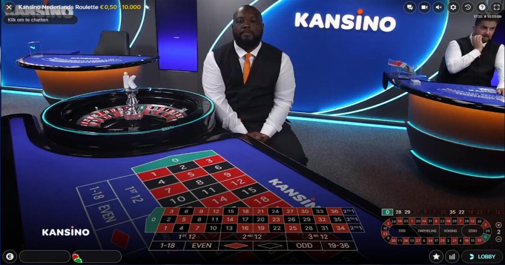 kansino live casino roulette tafel