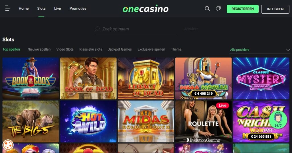 slots pagina van one casino nederland