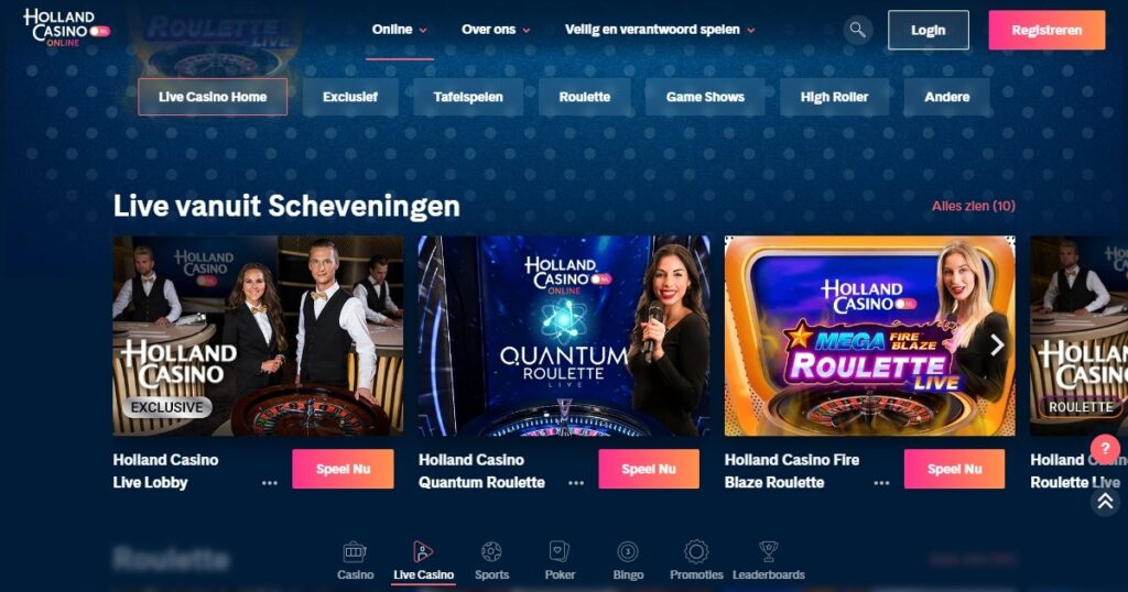 live casino pagina van holland casino online