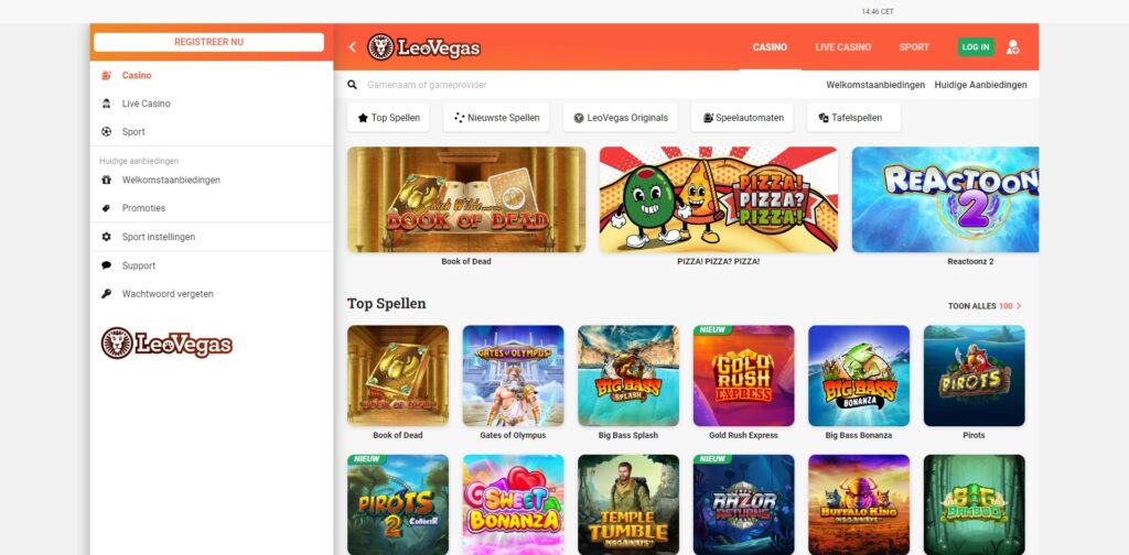 LeoVegas casino pagina